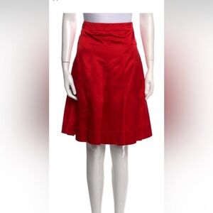 Knee length silk Prada skirt.
